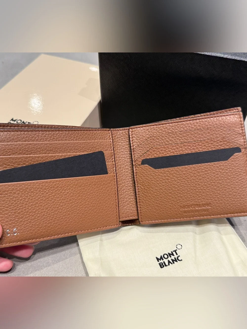MONTBLANC BROWN LEATHER BIFOLD WALLET AUTHENTIC LIKE NEW